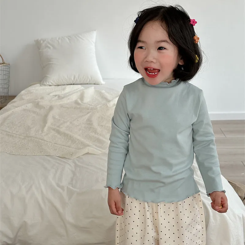 Wholesale Solid Color Tops for Baby Girls - 240301127