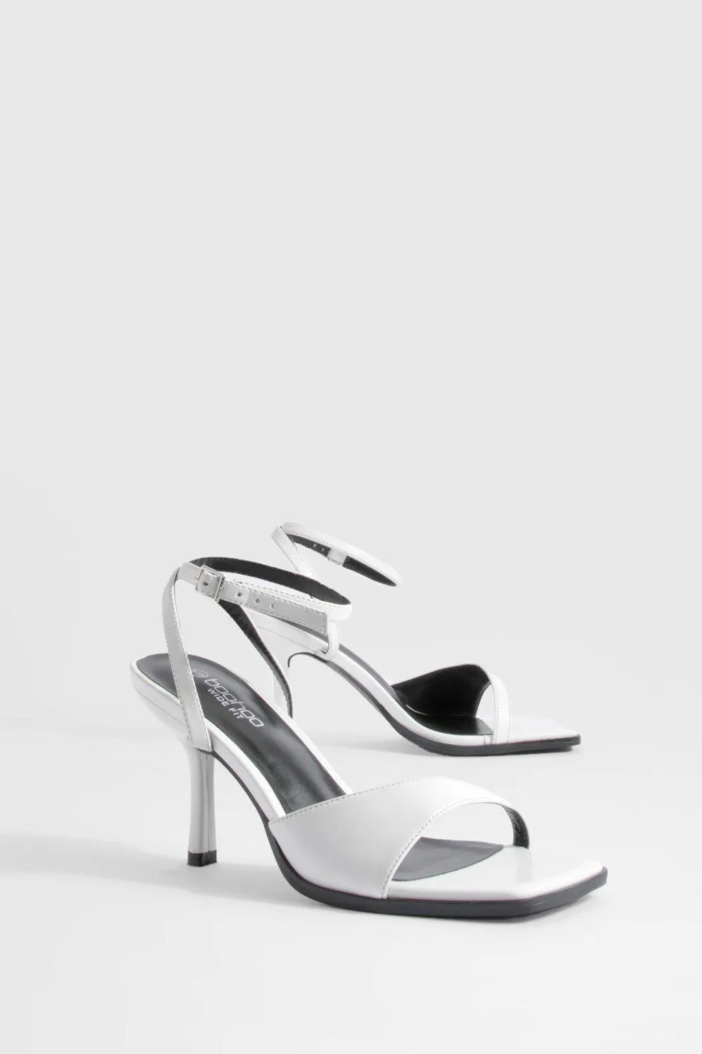 Wide Width Asymmetric Strap 2 Part Heels