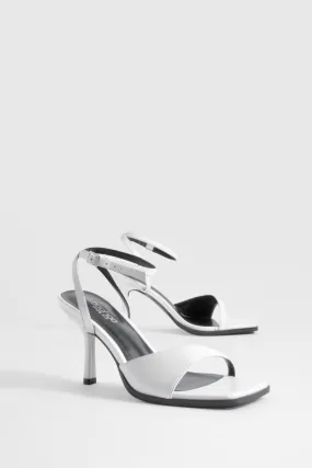 Wide Width Asymmetric Strap 2 Part Heels