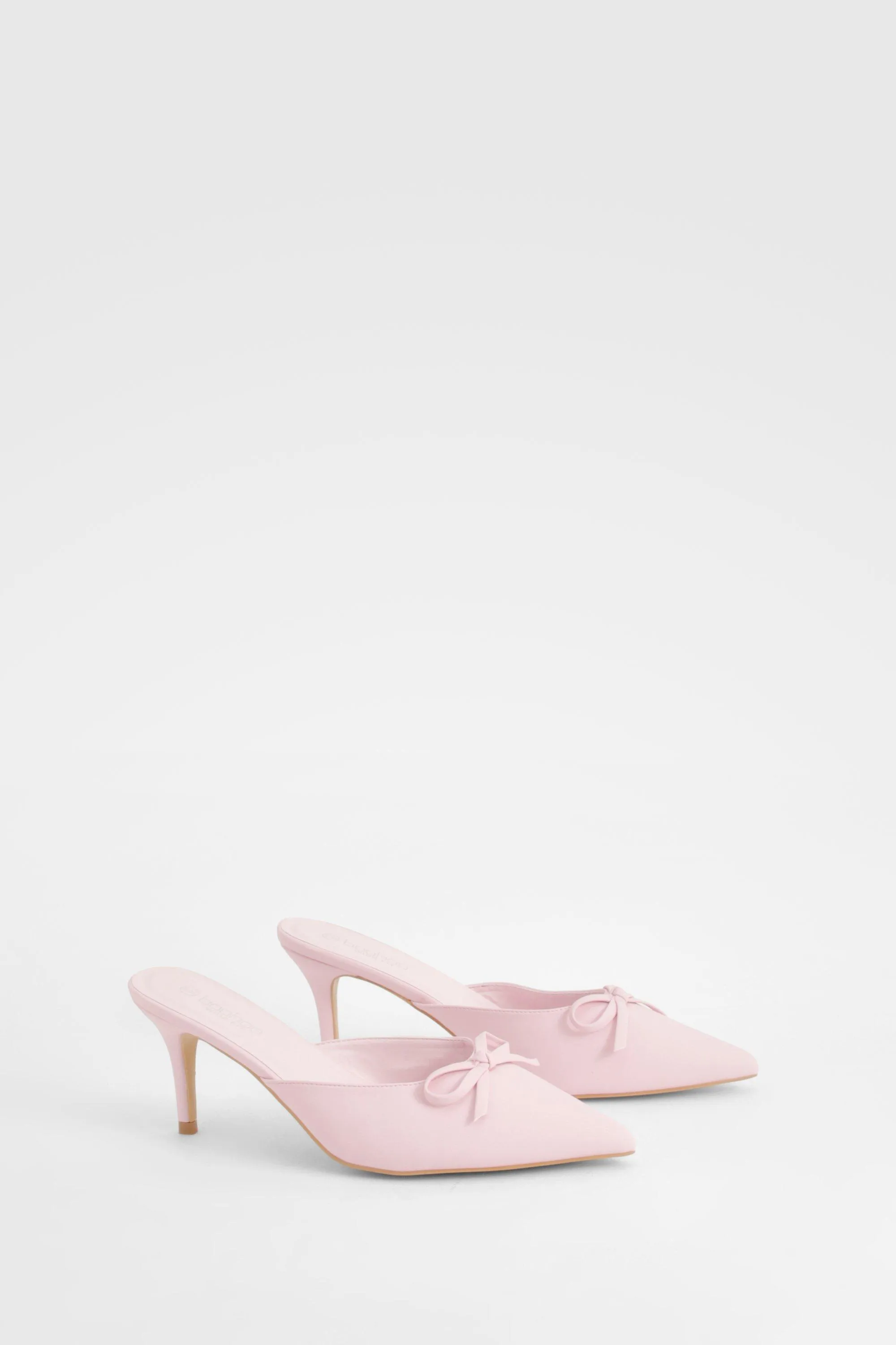 Wide Width Bow Detail Backless Pumps