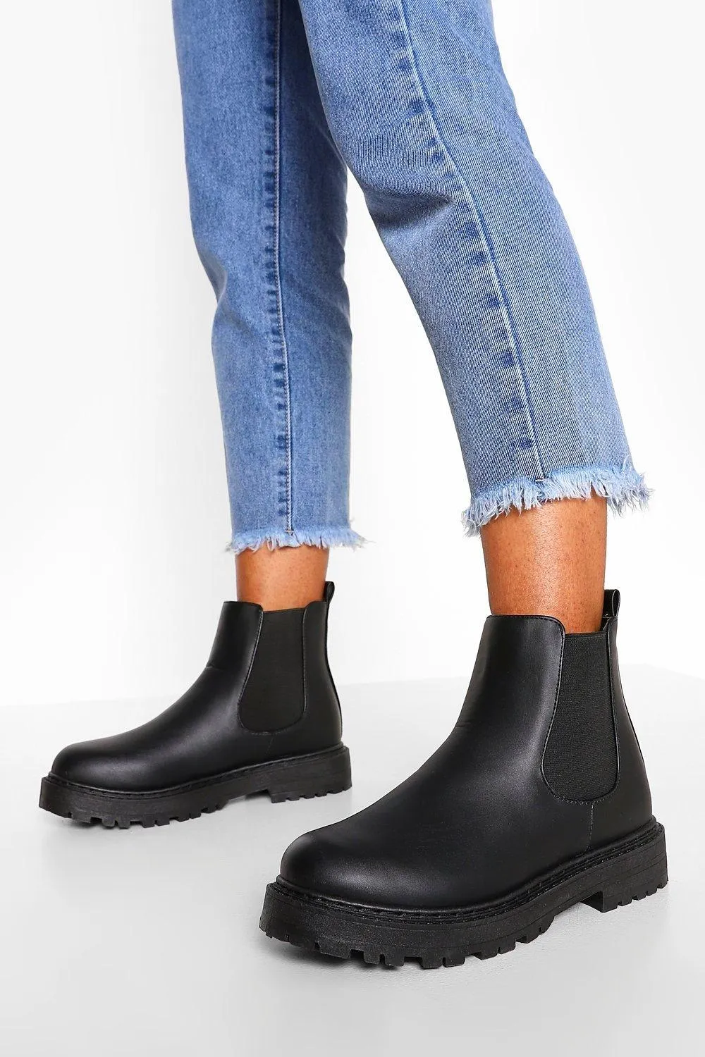 Wide Width Chunky Chelsea Boots