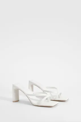 Wide Width Toe Post Heeled Mules