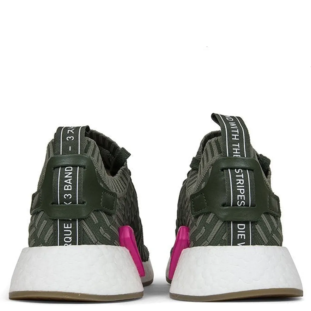 Olive Pink NMD_R2 Primeknit by Womens