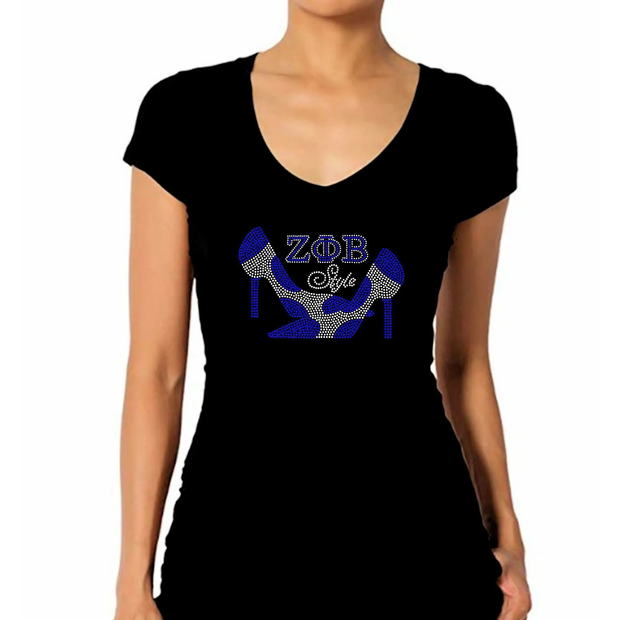 Zeta Phi Beta Style Pumps Rhinestone T-Shirt